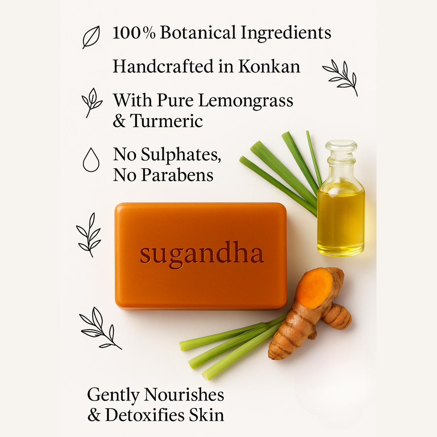 Sugandha Lemongrass Soap Pack Of 3