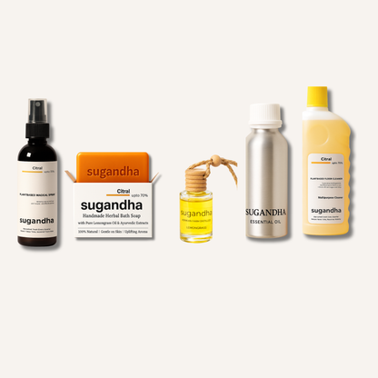 The Konkan Freshness Kit by Sugandha – 5 -in-1 Natural Home, Car & Body Care Kit