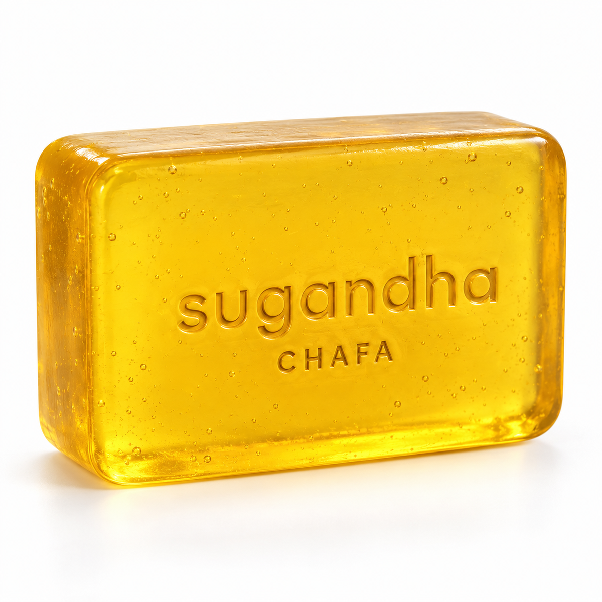 Included Chafa glycerin soap — single 50 g bar detail