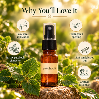 Sugandha Konkan Patchouli — spray perfume features and fragrance character